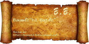 Baumöhl Bató névjegykártya